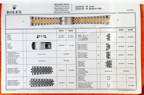 parts for rolex bracelet endpieces|Rolex replacement parts catalog.